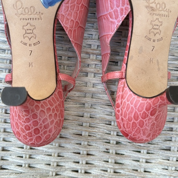Lilly Pulitzer pink croc pattern kitten hills - Picture 8 of 9